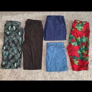 5 Lularoe leggings, OS
